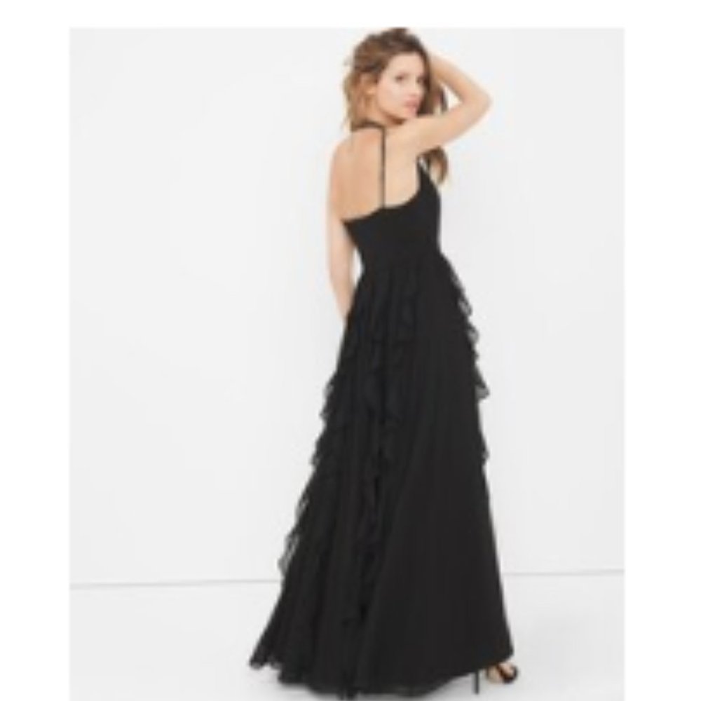 Black Waterfall Gown NWT